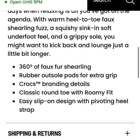 CROCS Black Fuzzy Slippers New! - Picture 4 of 7